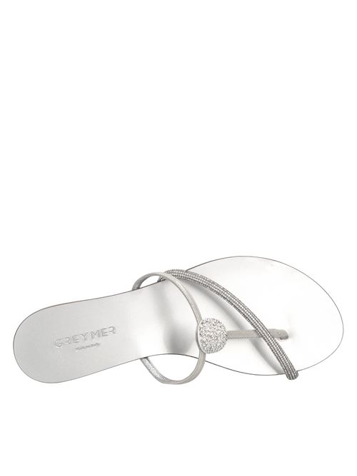 Flat in tessuto e strass GREYMER | OUT 9 005 MONIA BURMAARGENTO